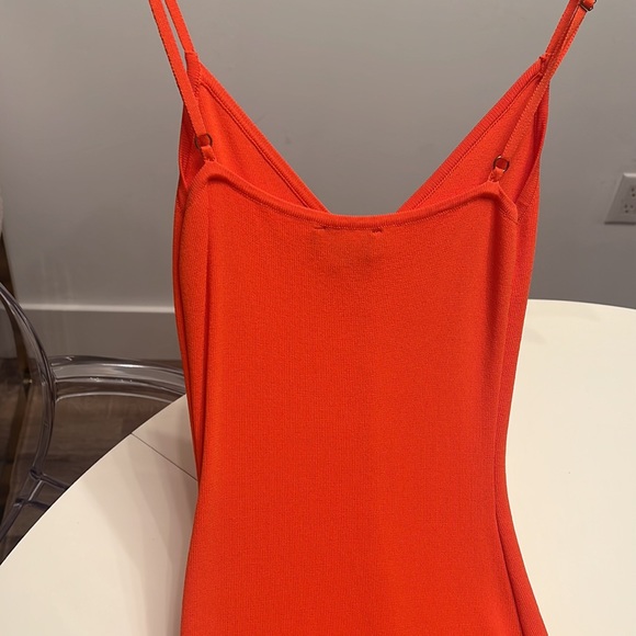 Orange fitted maxi dress size S - Picture 4 of 4
